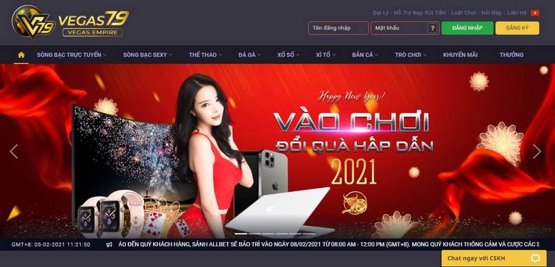 Nhiều hấp dẫn tại nhà cái Vegas79